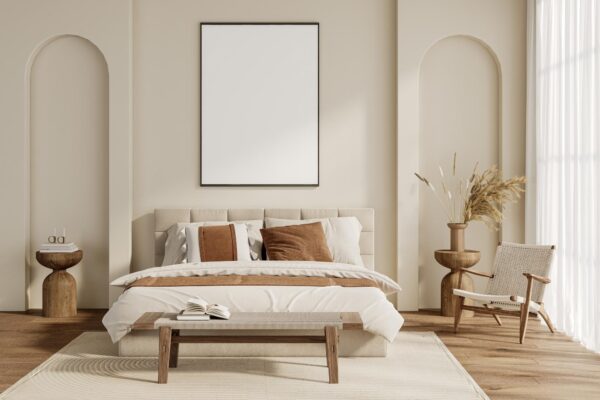 Dormitor în nuanțe de bej și crem: idei pentru un decor cald și elegant